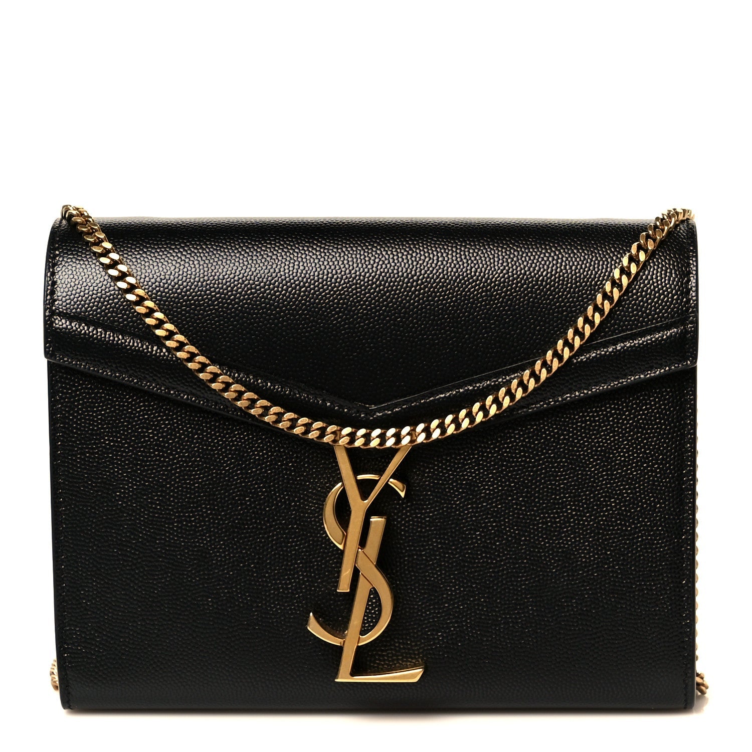 Grain De Poudre Monogram Cassandra Chain Wallet Black
