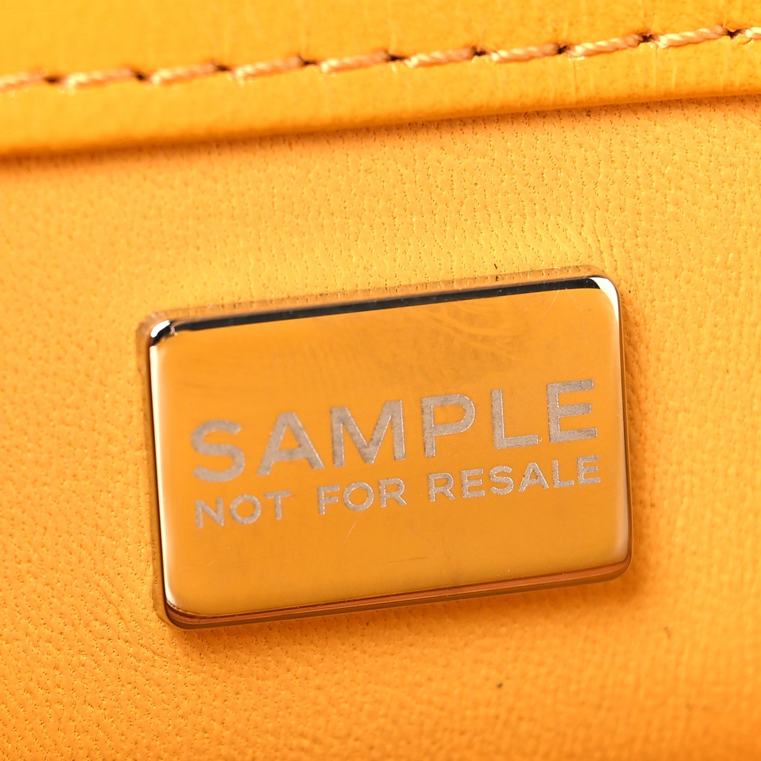 Shiny Lambskin Quilted Golden Links Top Handle Flap Yellow