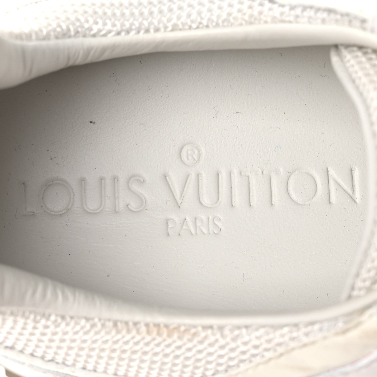 Calfskin Mesh Run Away Sneakers 37.5 White