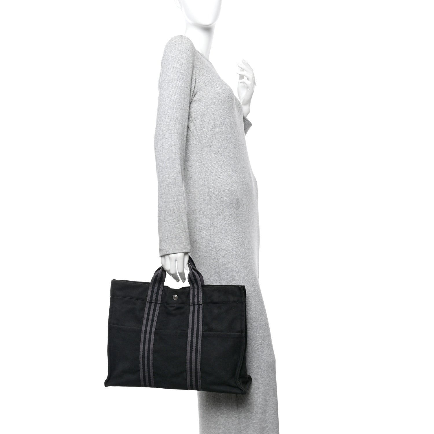 Canvas Herline MM Tote Black