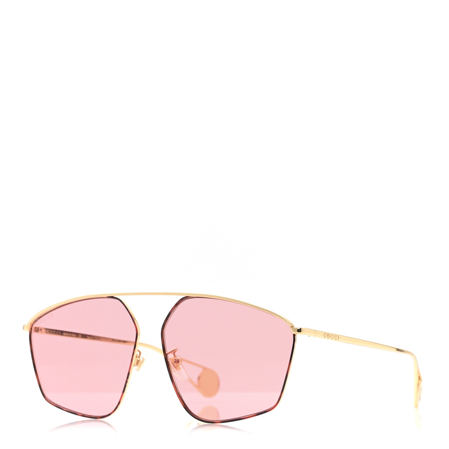 Square Frame GG0437SA Sunglasses Gold