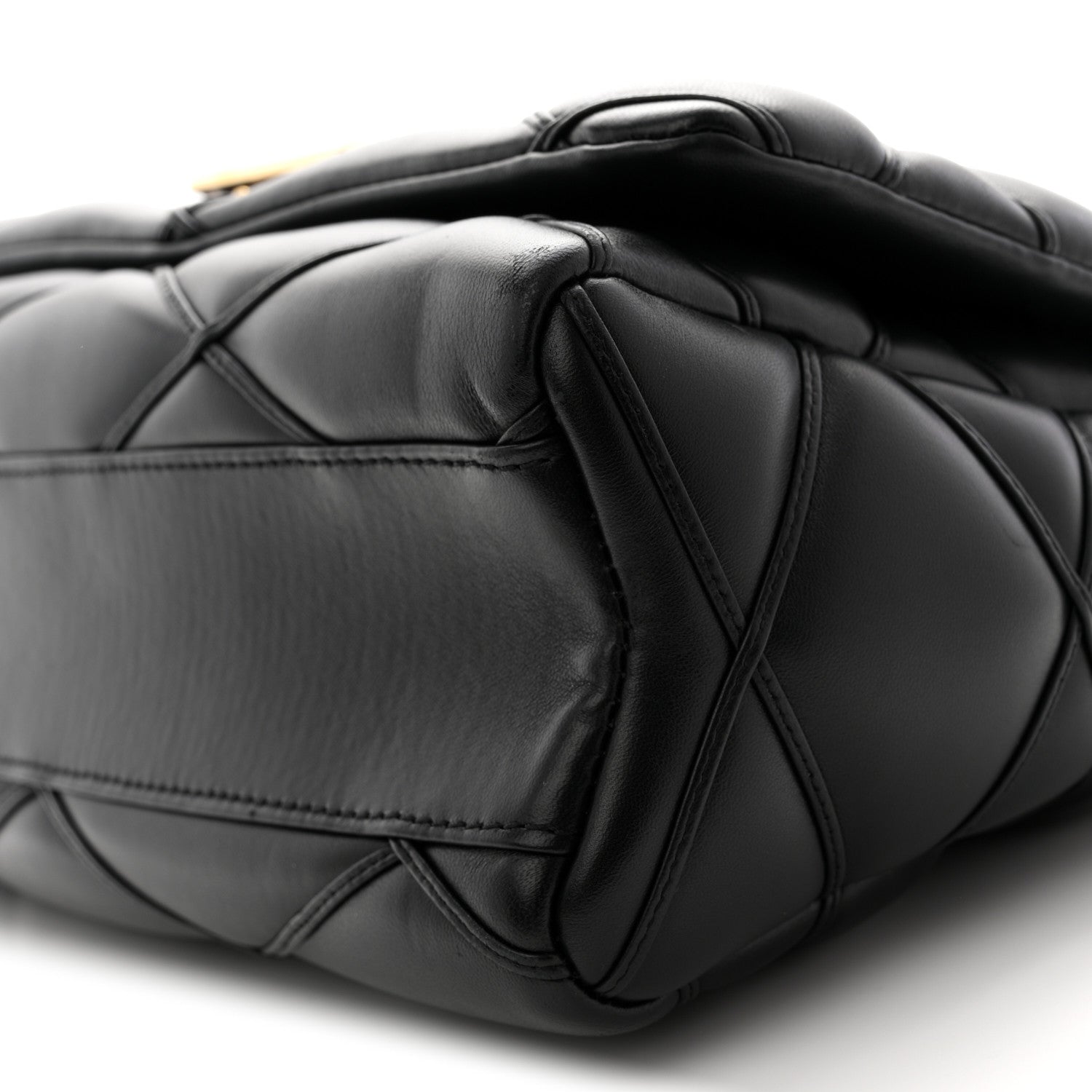 Lambskin Malletage Top Handle GO-14 GM Black