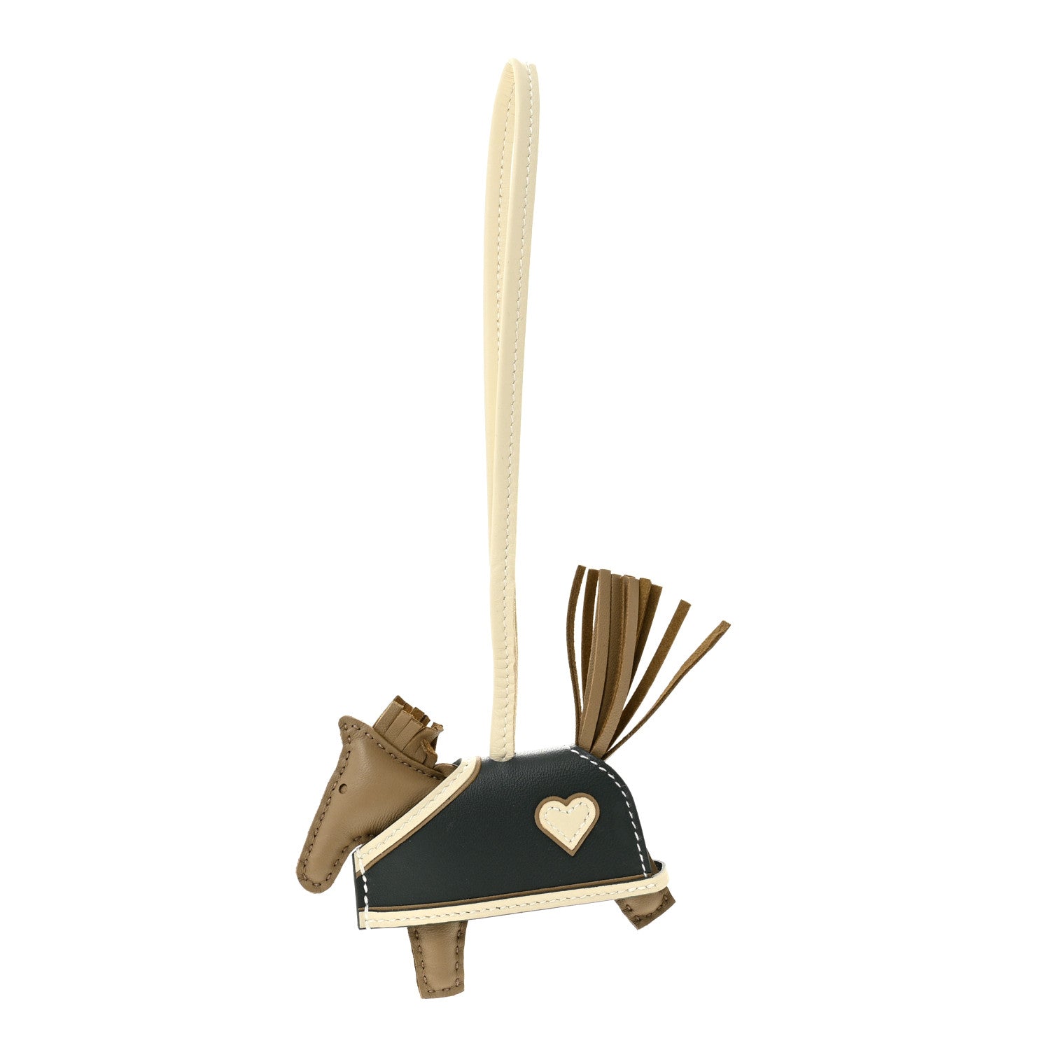 Milo Lambskin Grigri Rodeo Robeo Coeur Bag Charm PM Beige Marfa Craie Vert Mangrove