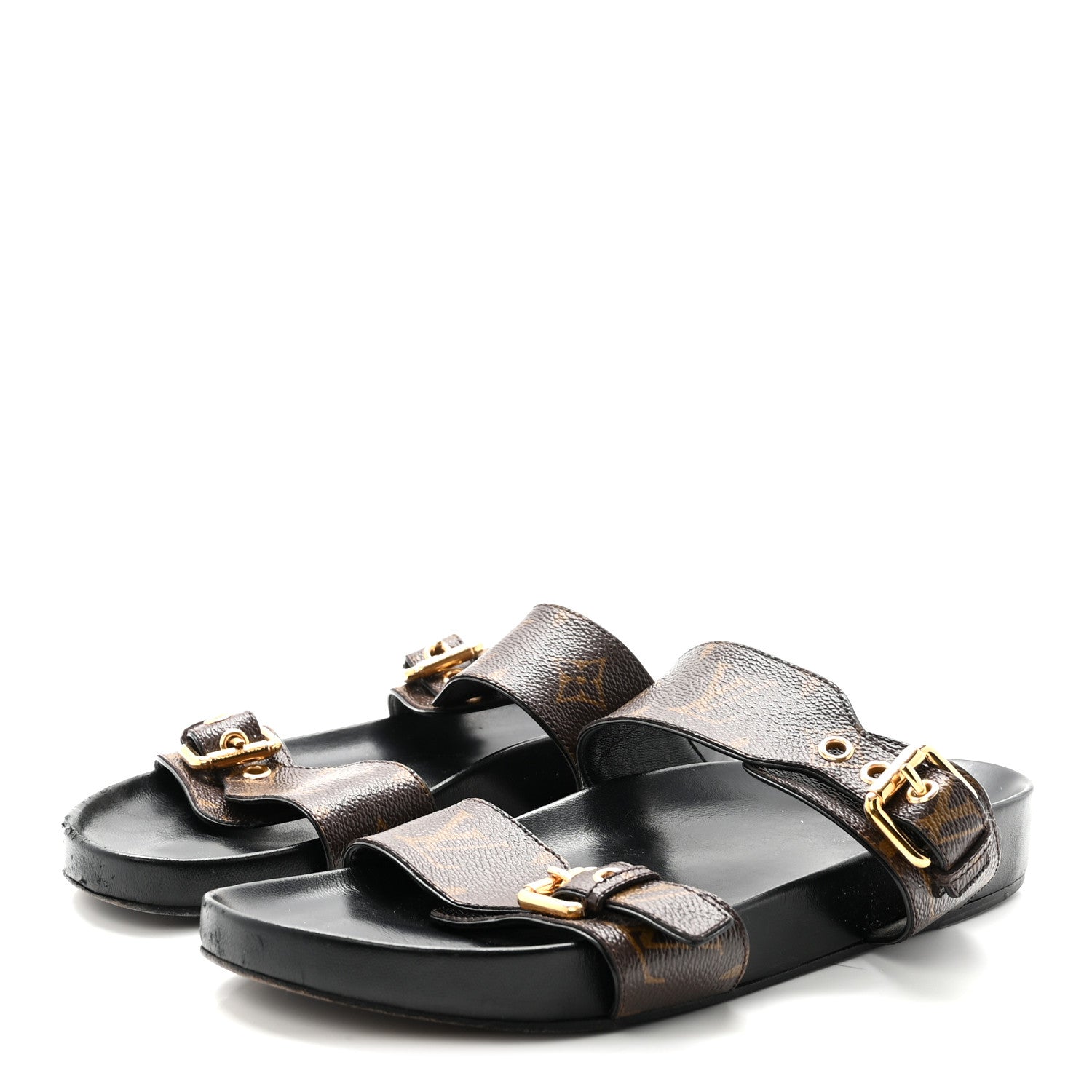 Monogram Bom Dia Mule Sandals 40 Black