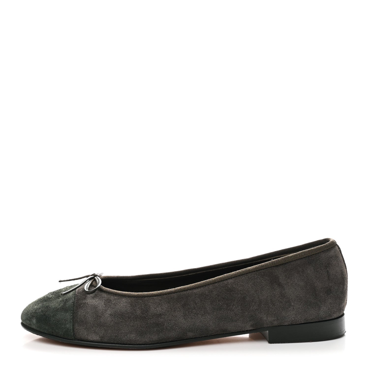 Suede Cap Toe CC Ballerina Flats 41 Grey Green