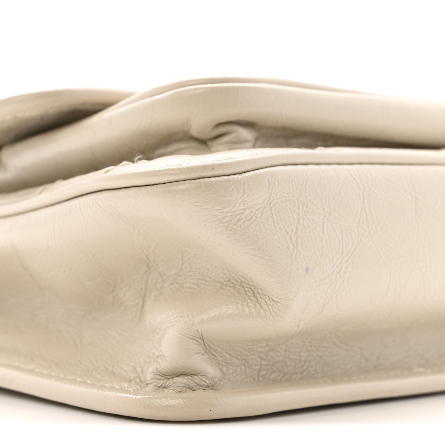 Crinkled Calfskin Matelasse Monogram Baby Niki Chain Satchel Crema Soft
