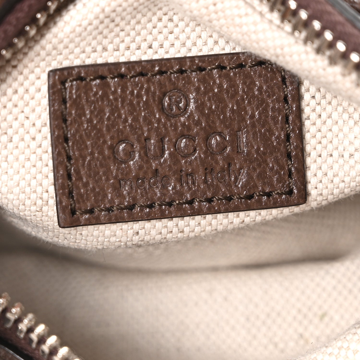 GG Supreme Monogram Textured Calfskin Web Mini Attache Hobo Beige Ebony New Acero