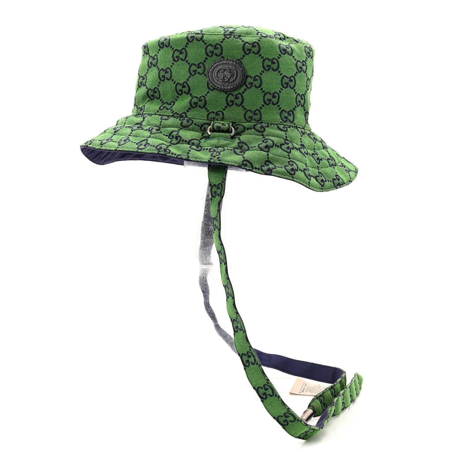 Monogram Multicolor Reversible Self-Tie Bucket Hat S Green Blue