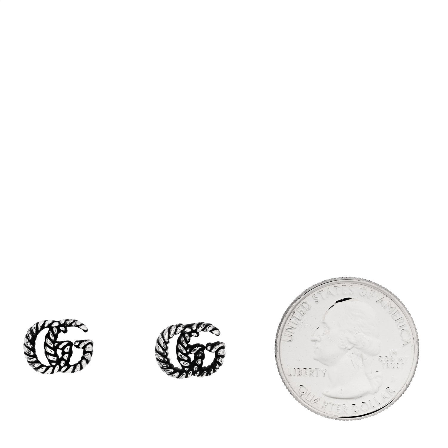 Sterling Silver Torchon Double G Earrings