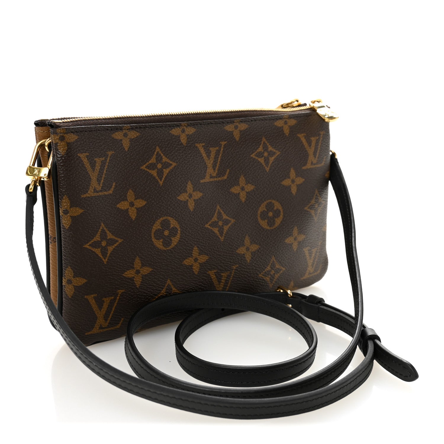 Reverse Monogram Giant Double Zip Pochette