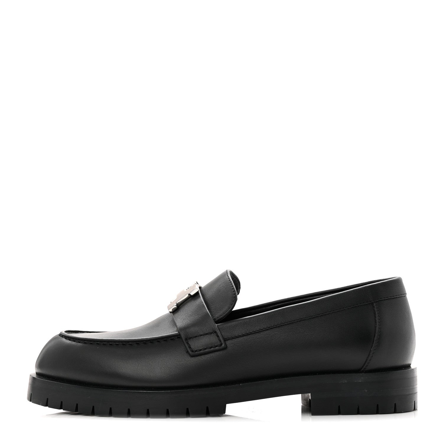 Calfskin Womens Faubourg Loafers 36 Black