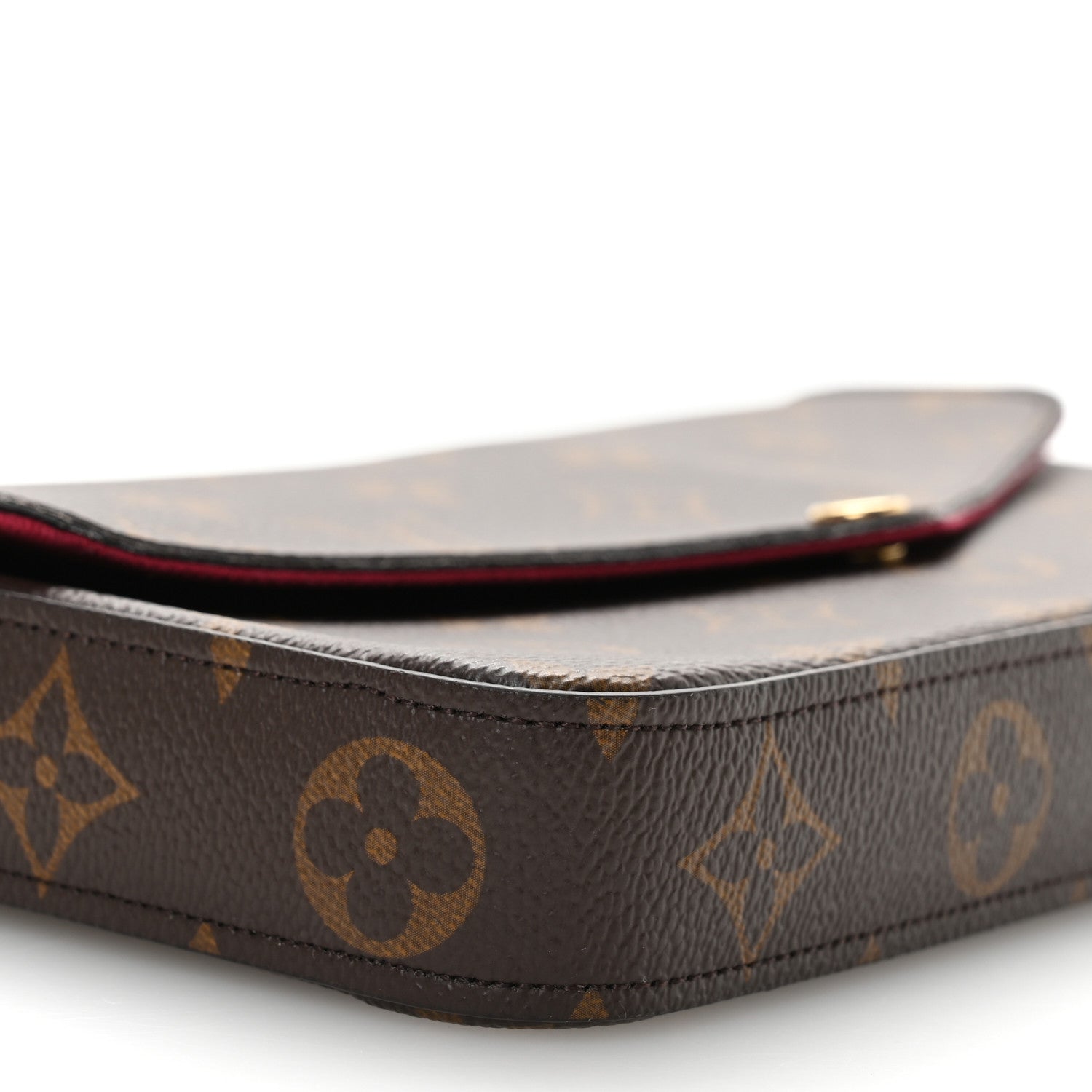 Monogram Pochette Felicie Chain Wallet Fuchsia