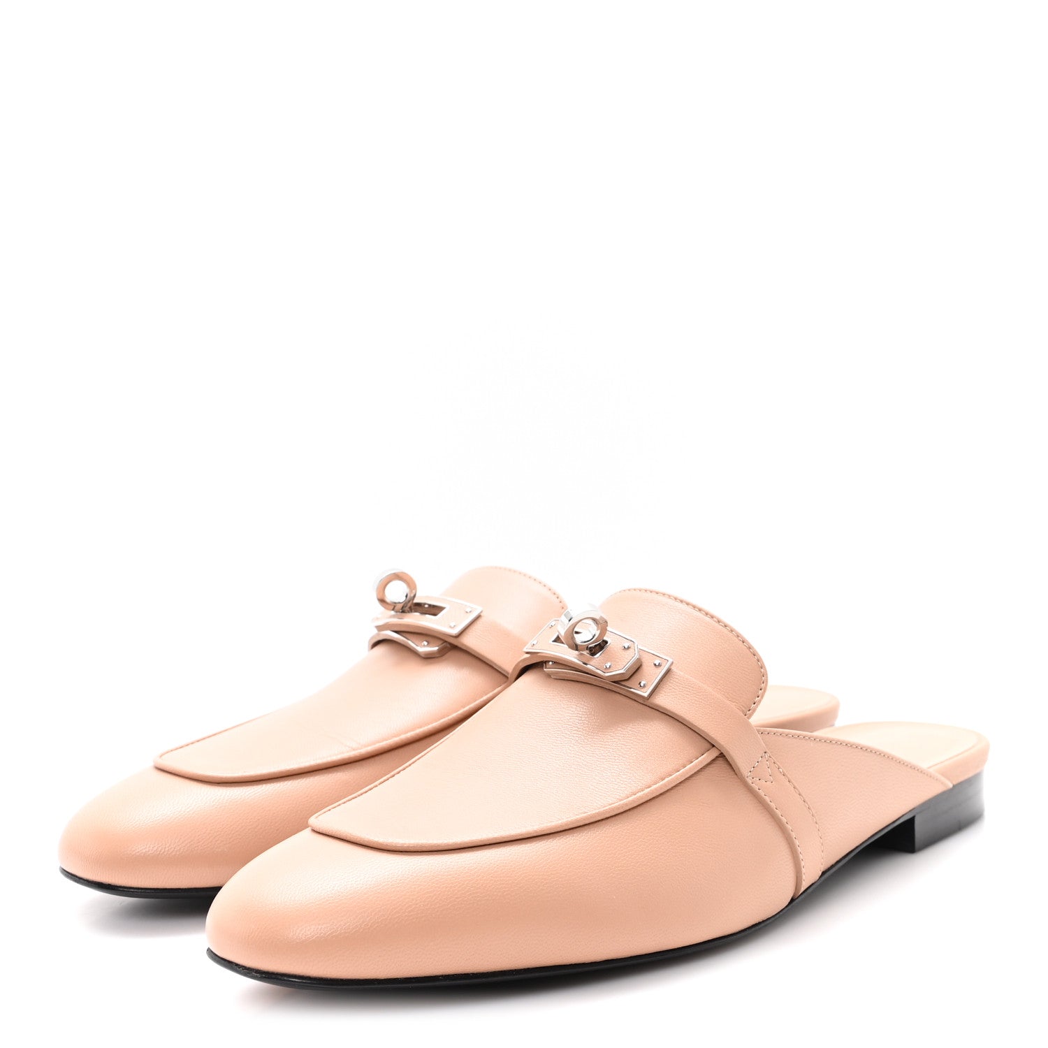 Calfskin Oz Mules 39 Beige Nude