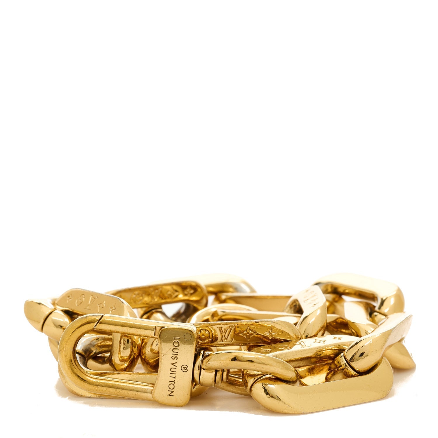Metal Coussin Chain Strap Gold