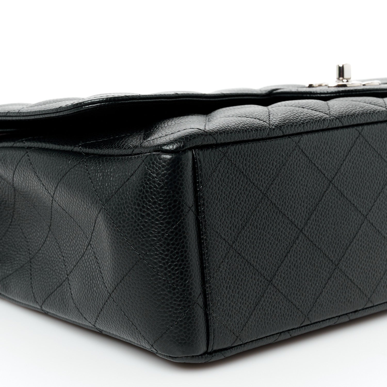 Caviar Quilted Maxi Double Flap Black
