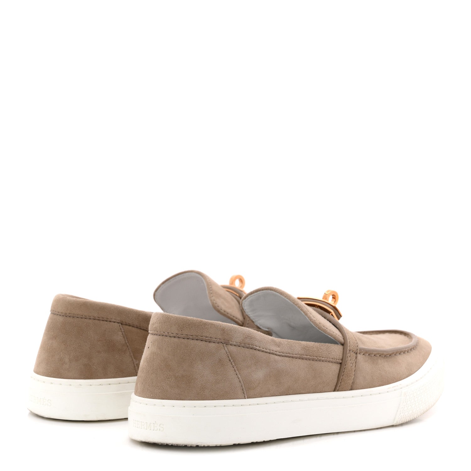 Suede Goatskin Game Slip On Sneakers 38.5 Etoupe