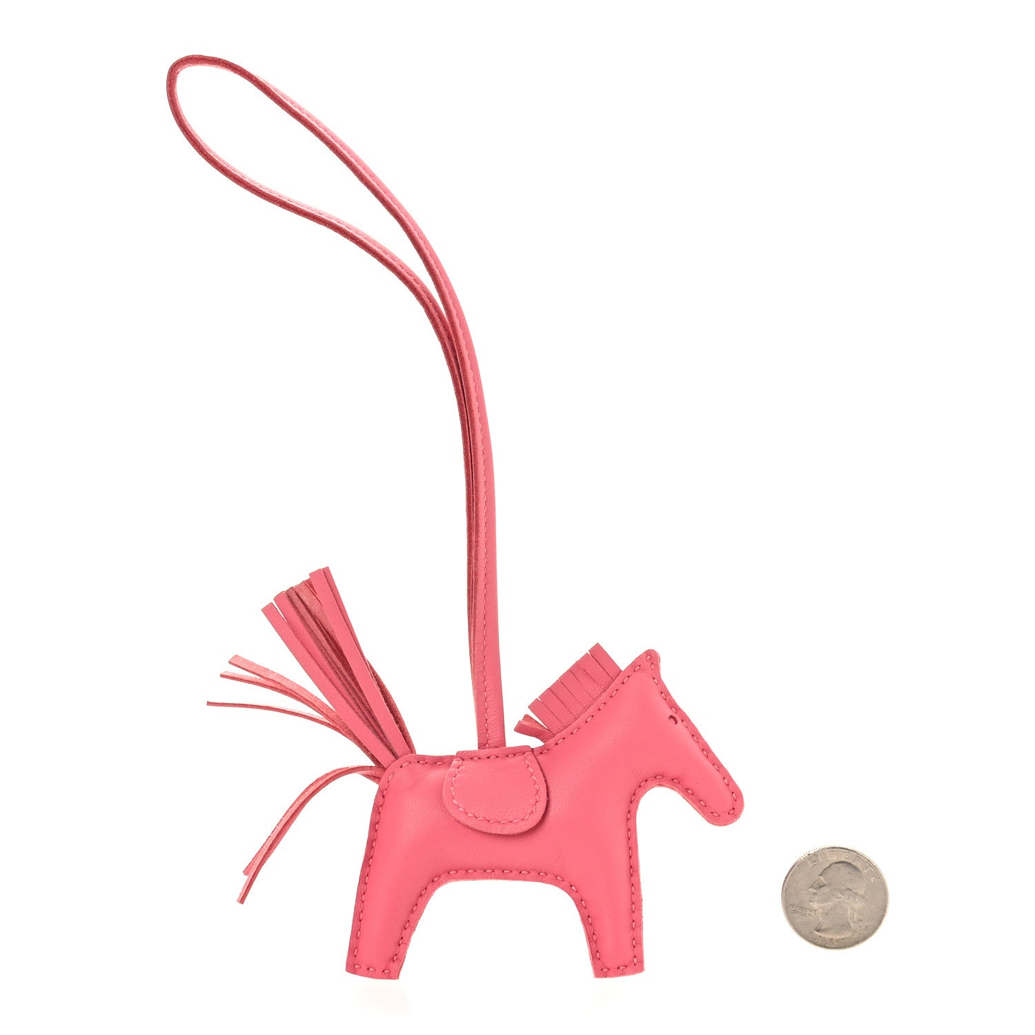 Milo Lambskin Grigri Rodeo Horse Bag Charm PM Rose Azalee