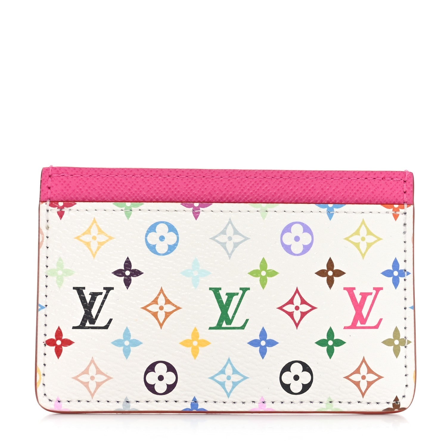LV X TM Monogram Multicolor Card Holder Kawaii Pink