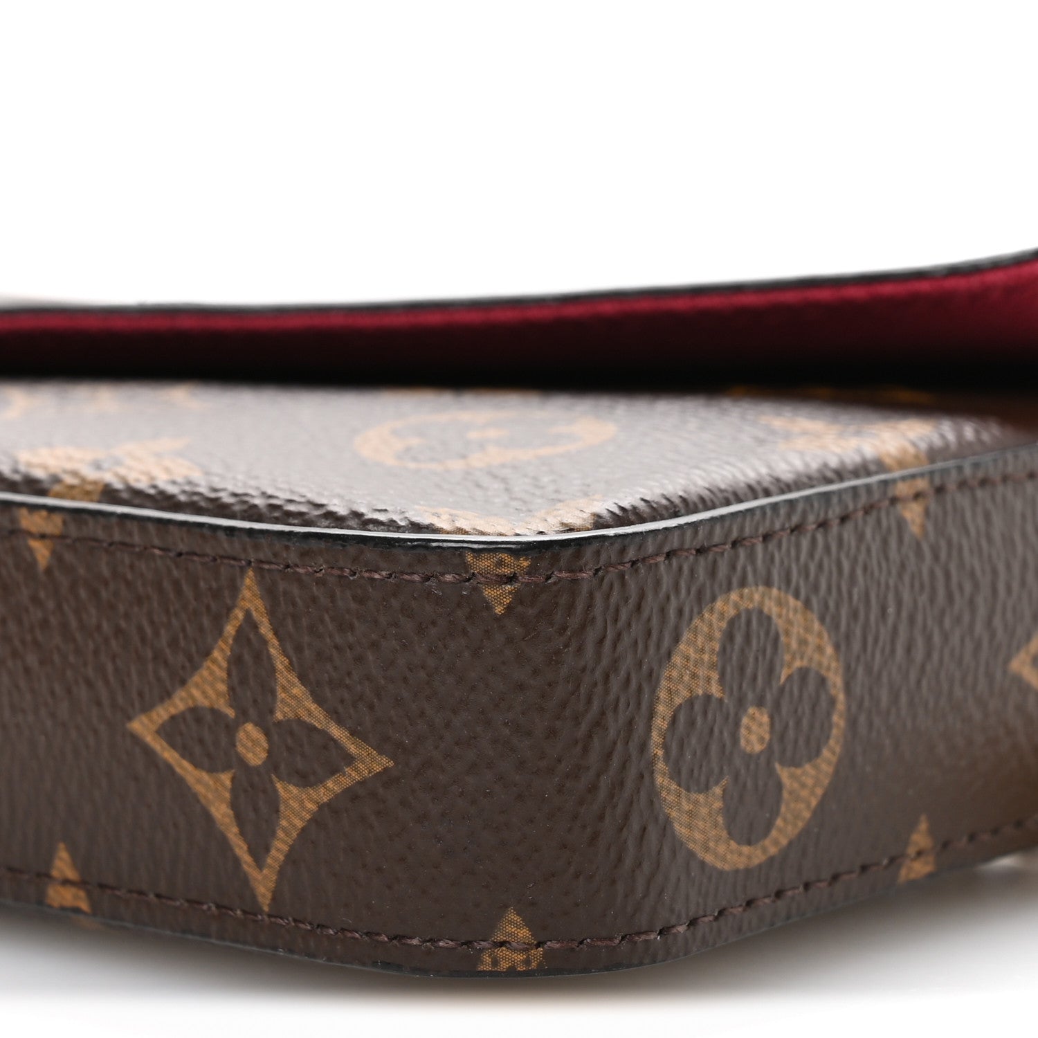 Monogram Pochette Felicie Chain Wallet Fuchsia