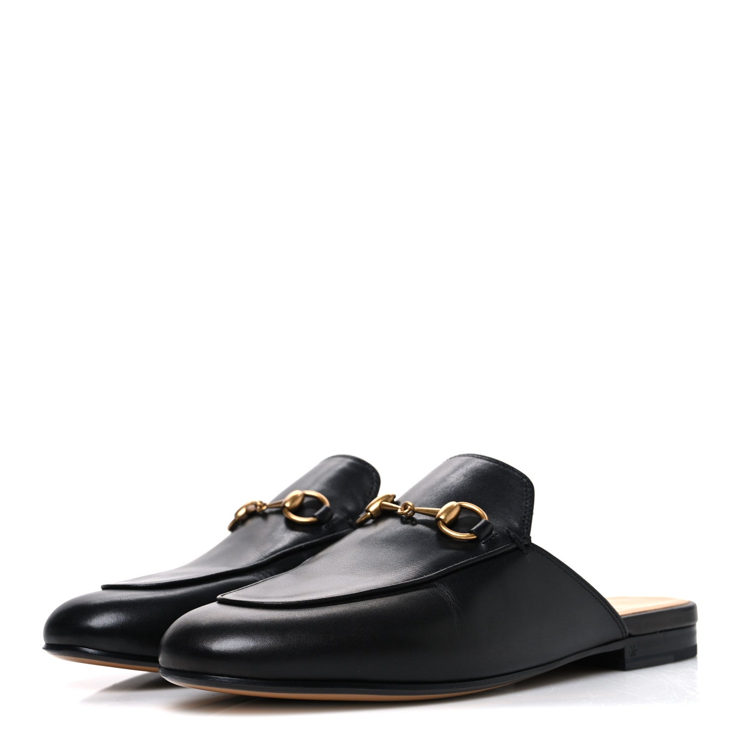 Calfskin Womens Princetown Slippers 36.5 Black