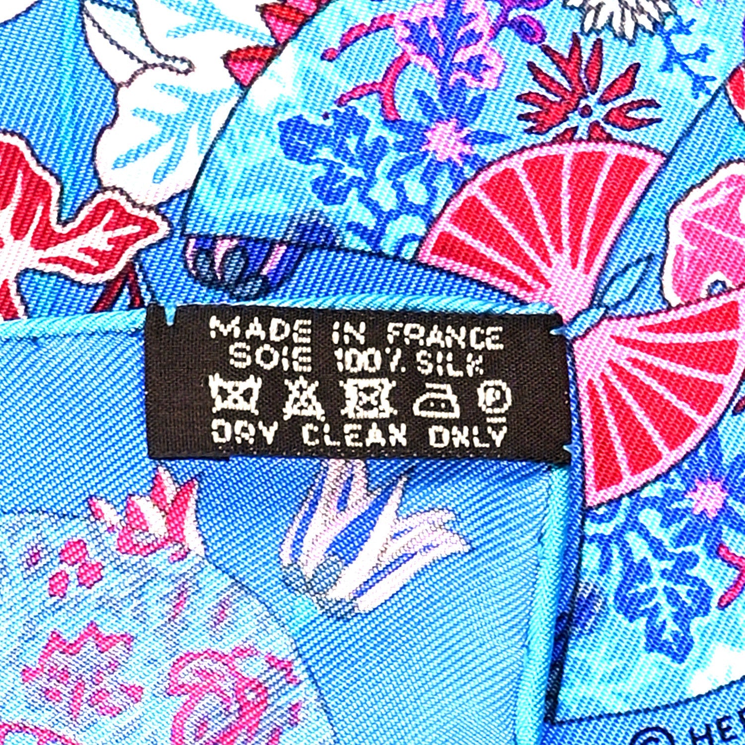 Silk Fleurs et Papillons de Tissus Pocket Square 45 Bleu Rose Violet