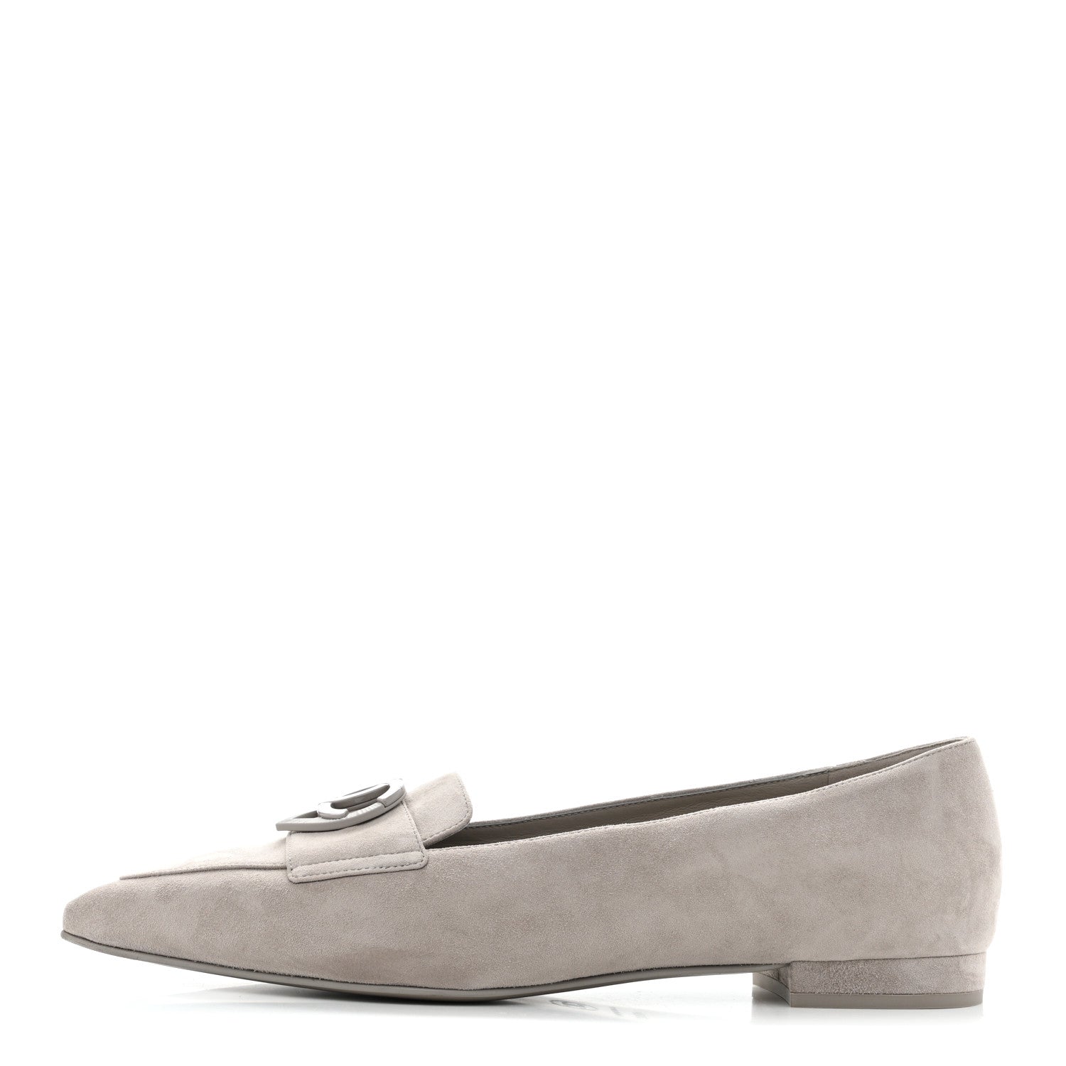 Suede Heart CC Loafers 40.5 Grey