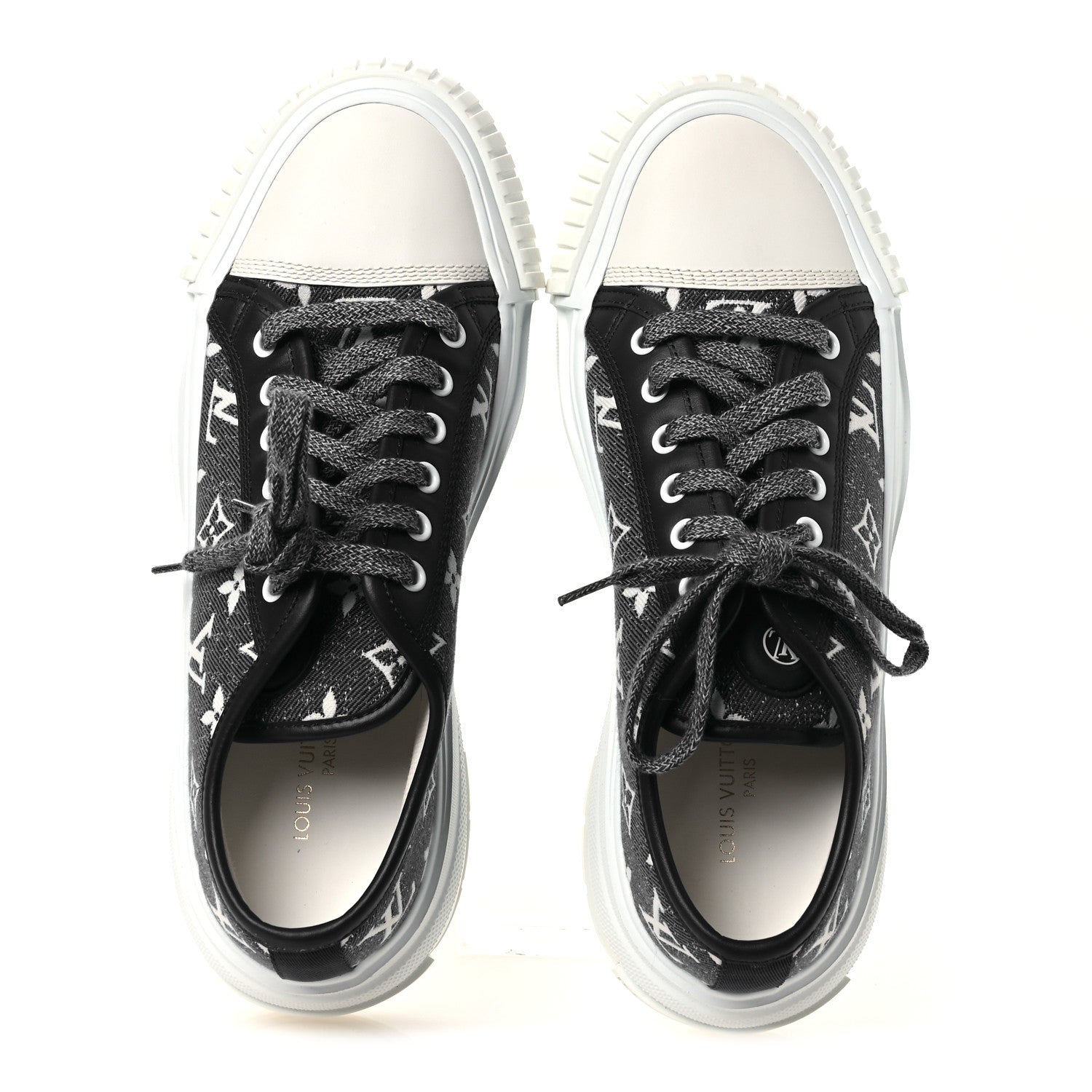 Denim Monogram Squad Sneakers 38.5 Marine