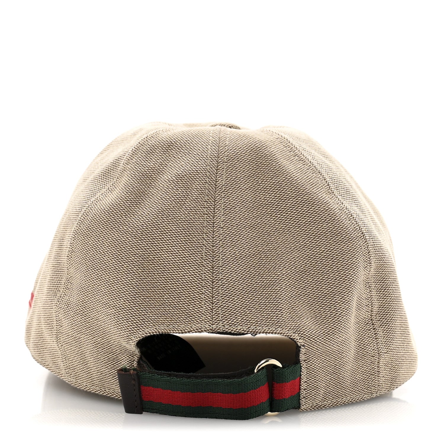 Canvas Embroidered Logo Baseball Hat L Beige