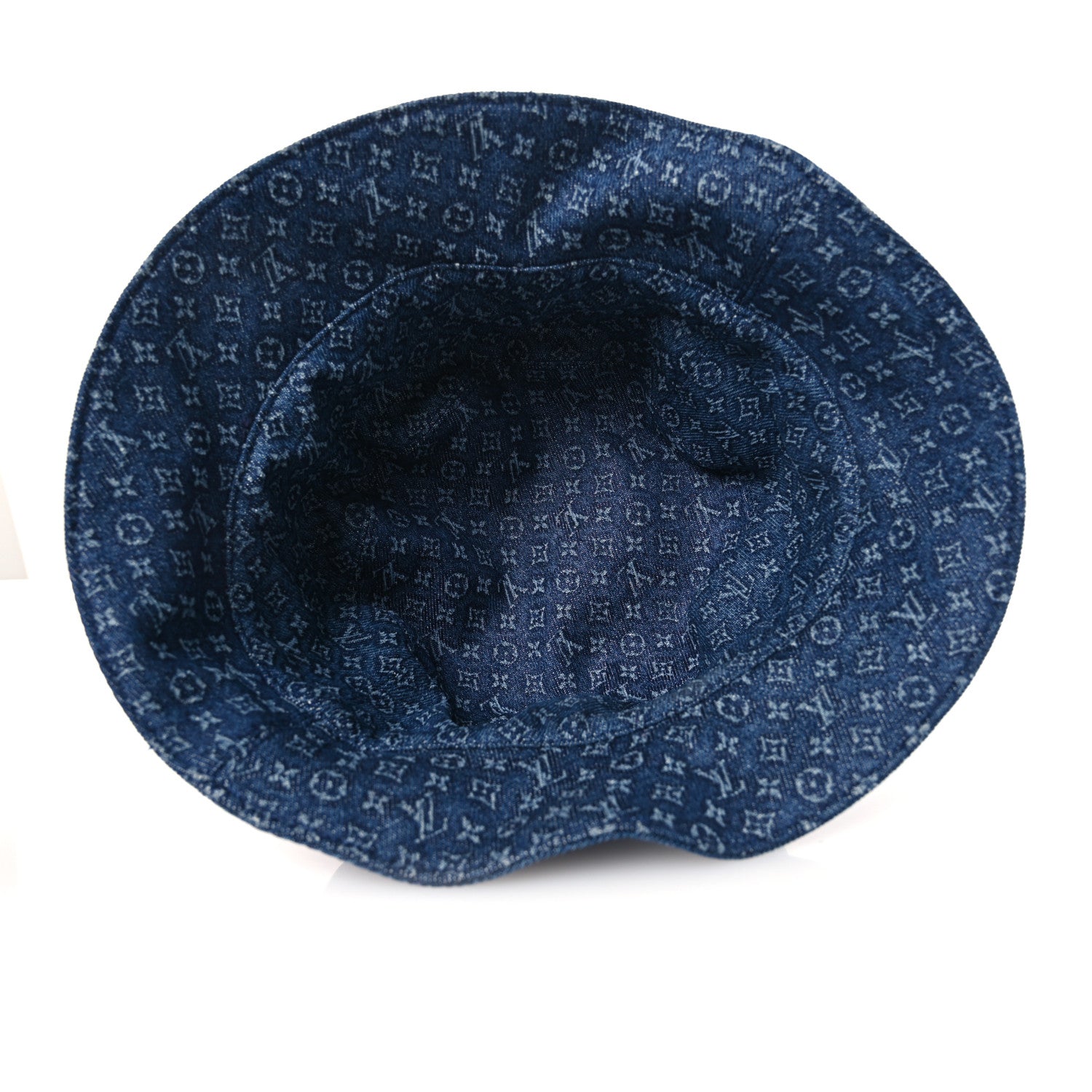 Monogram Denim Reversible Everyday Bucket Hat M Blue