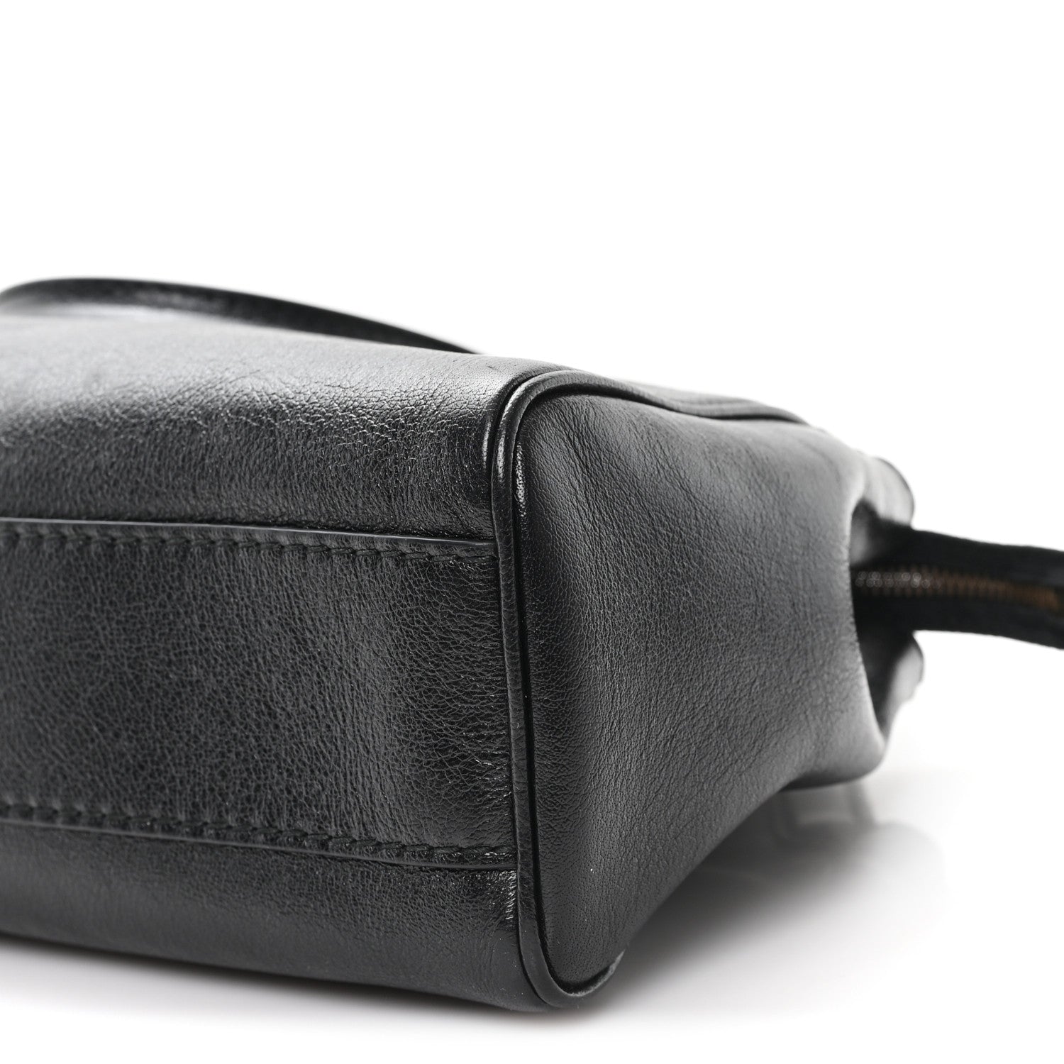 Calfskin Medium Re(Belle) Top Handle Bag Black