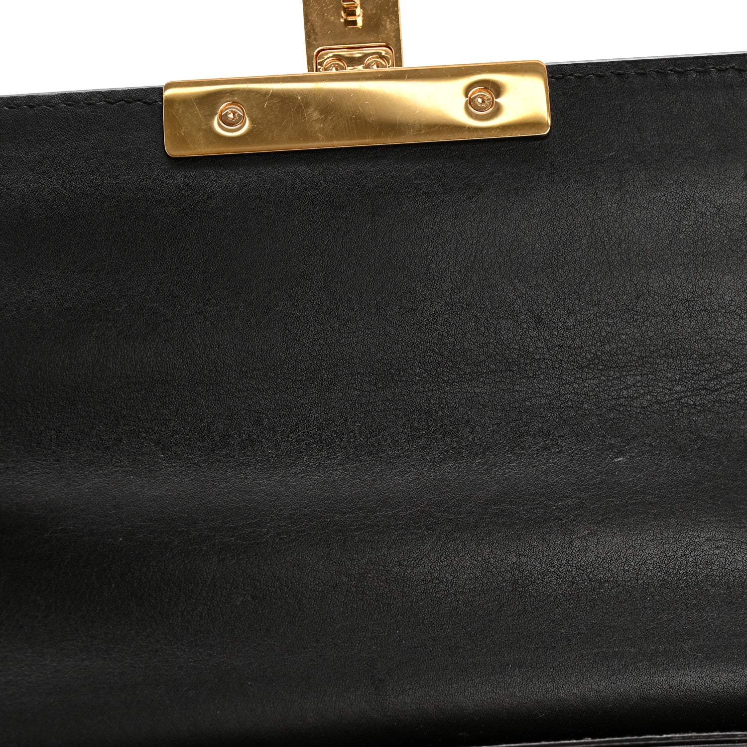 GG Supreme Monogram Calfskin Small Padlock Shoulder Bag Beige Black Cuir