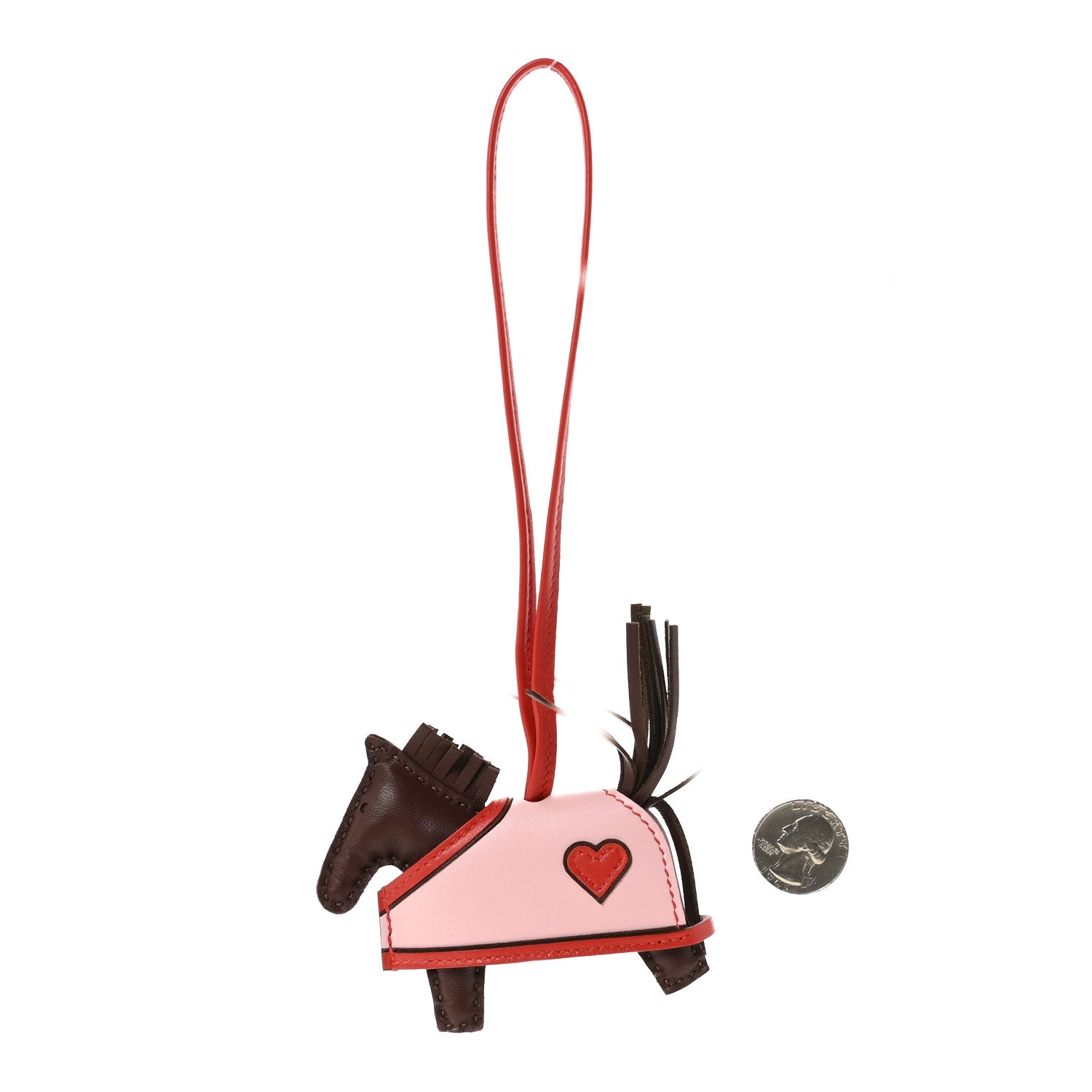 Milo Lambskin Grigri Rodeo Robeo Coeur Bag Charm PM Terre Capucine Rose Sakura