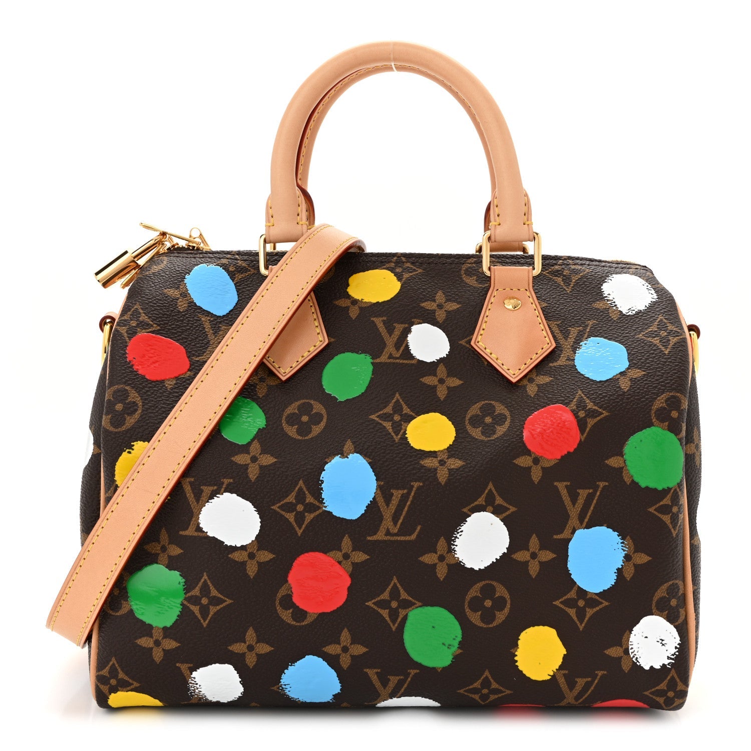 LV X YK Monogram Speedy Bandouliere 25 Multicolor