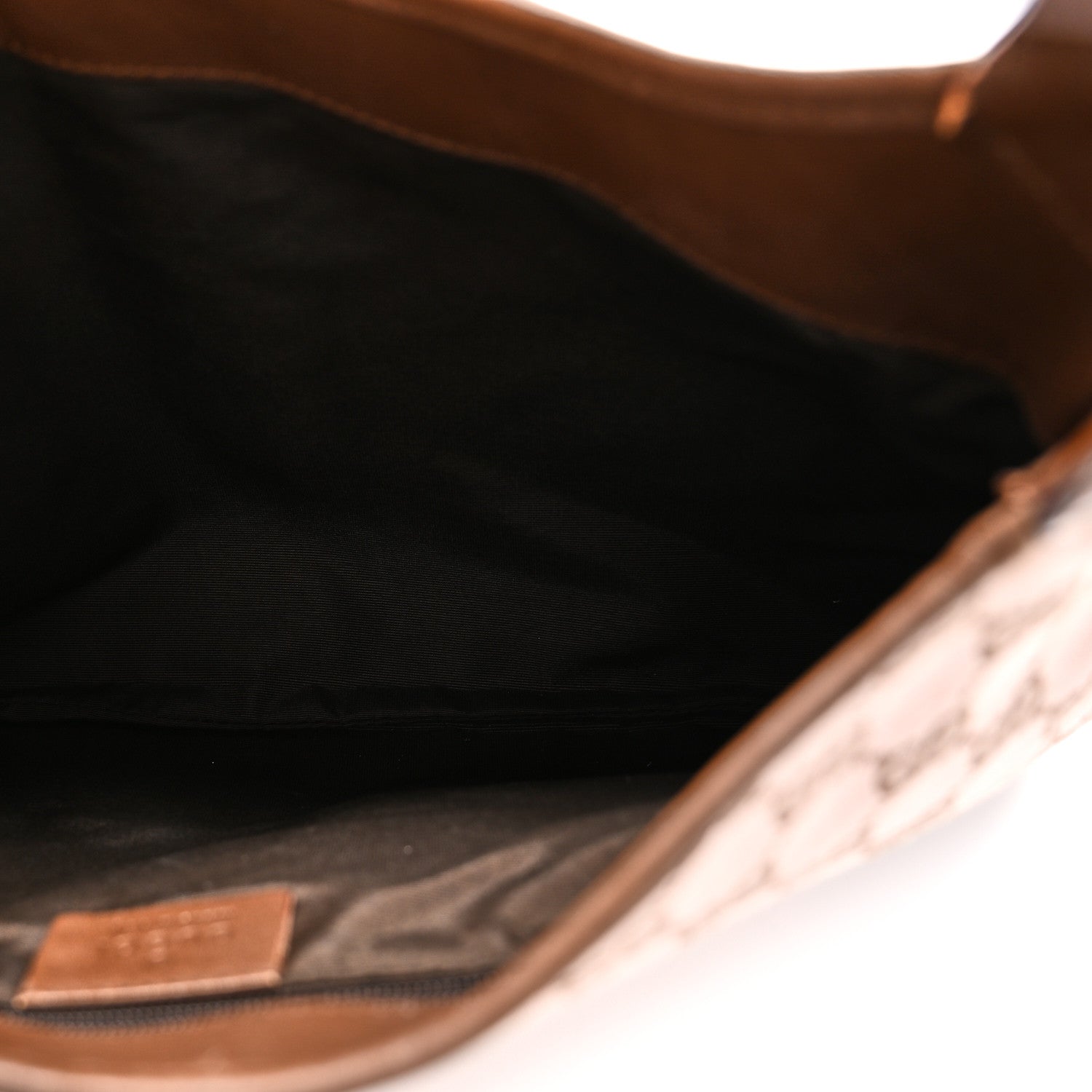 Monogram Lobster Clasp Jackie O Hobo Brown