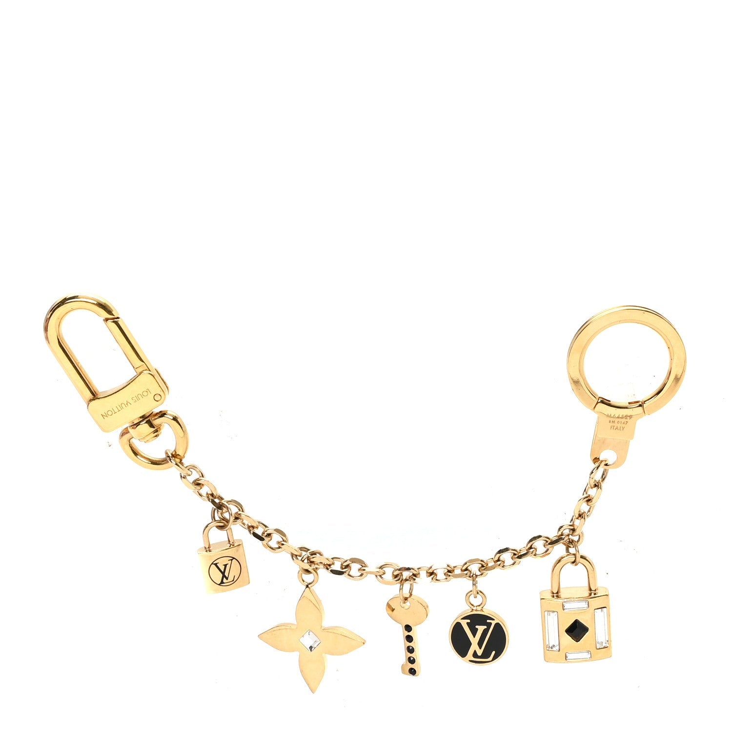 Lock Me Strass Chain Bag Charm Key Holder