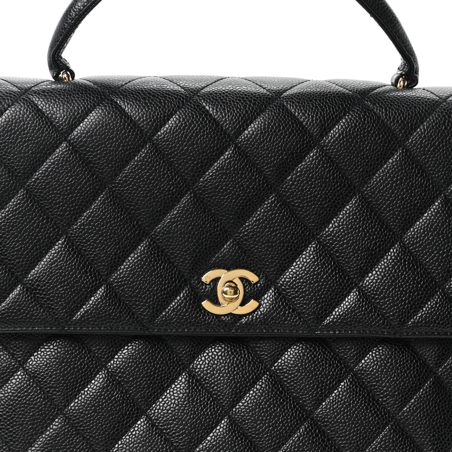 Caviar Quilted Jumbo Kelly Flap Black