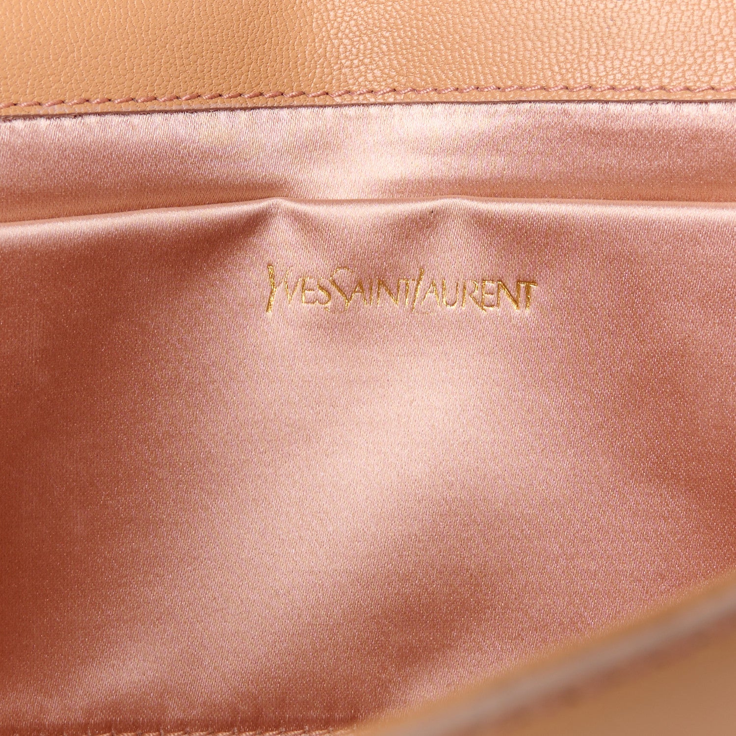 Textured Calfskin Monogram Large Belle De Jour Clutch Beige