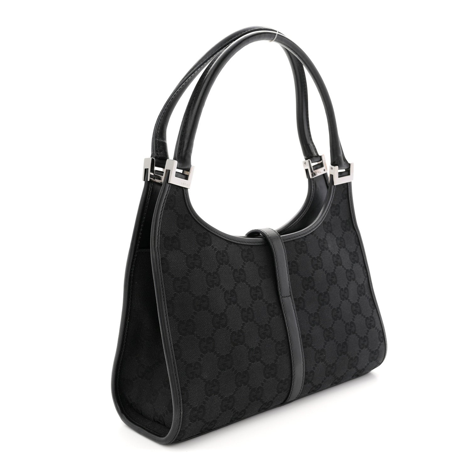 Monogram Bardot Shoulder Bag Black
