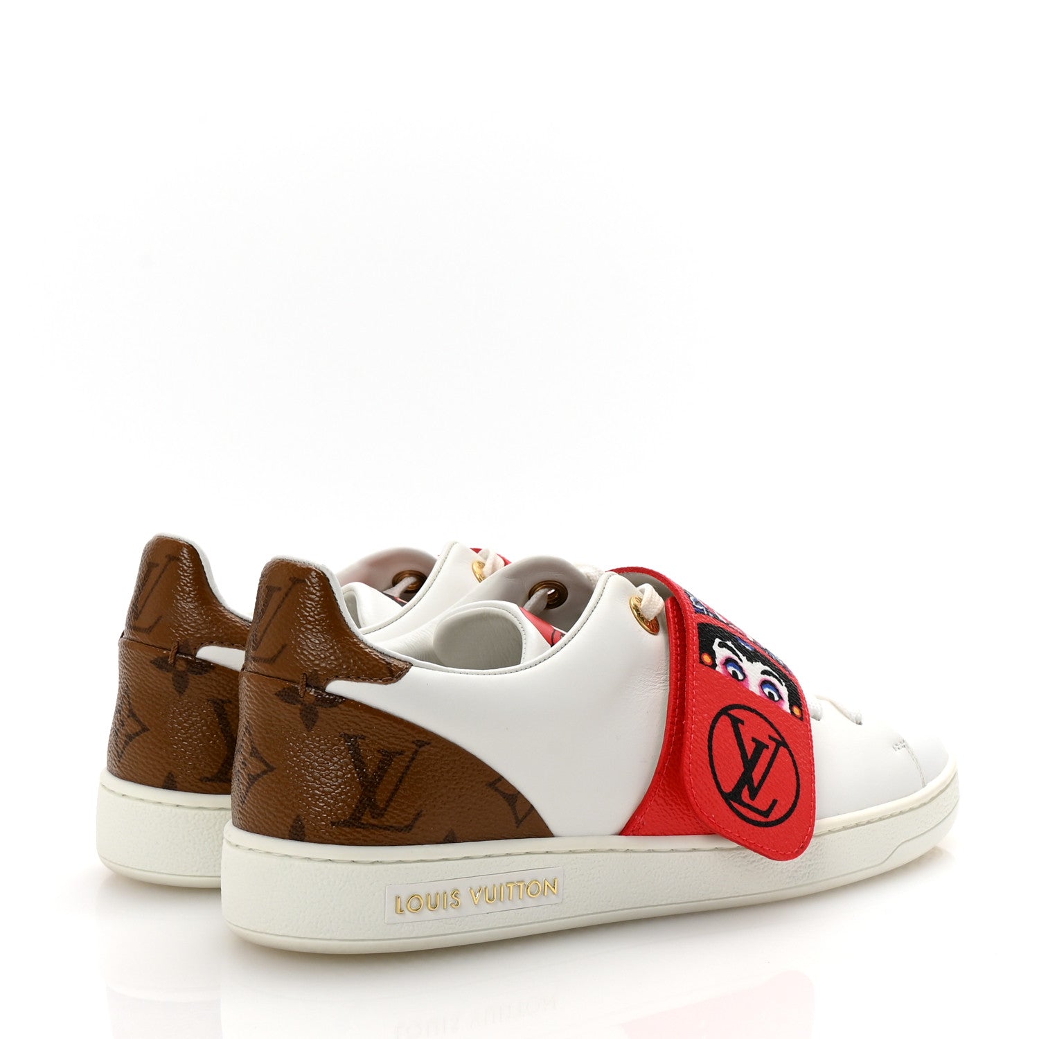 Calfskin Reverse Monogram Kabuki Low Top Sneakers 37 White