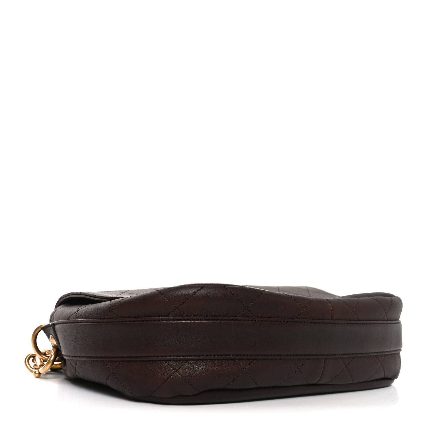 Calfskin Stitched Small Paris in Rome Messenger Brown