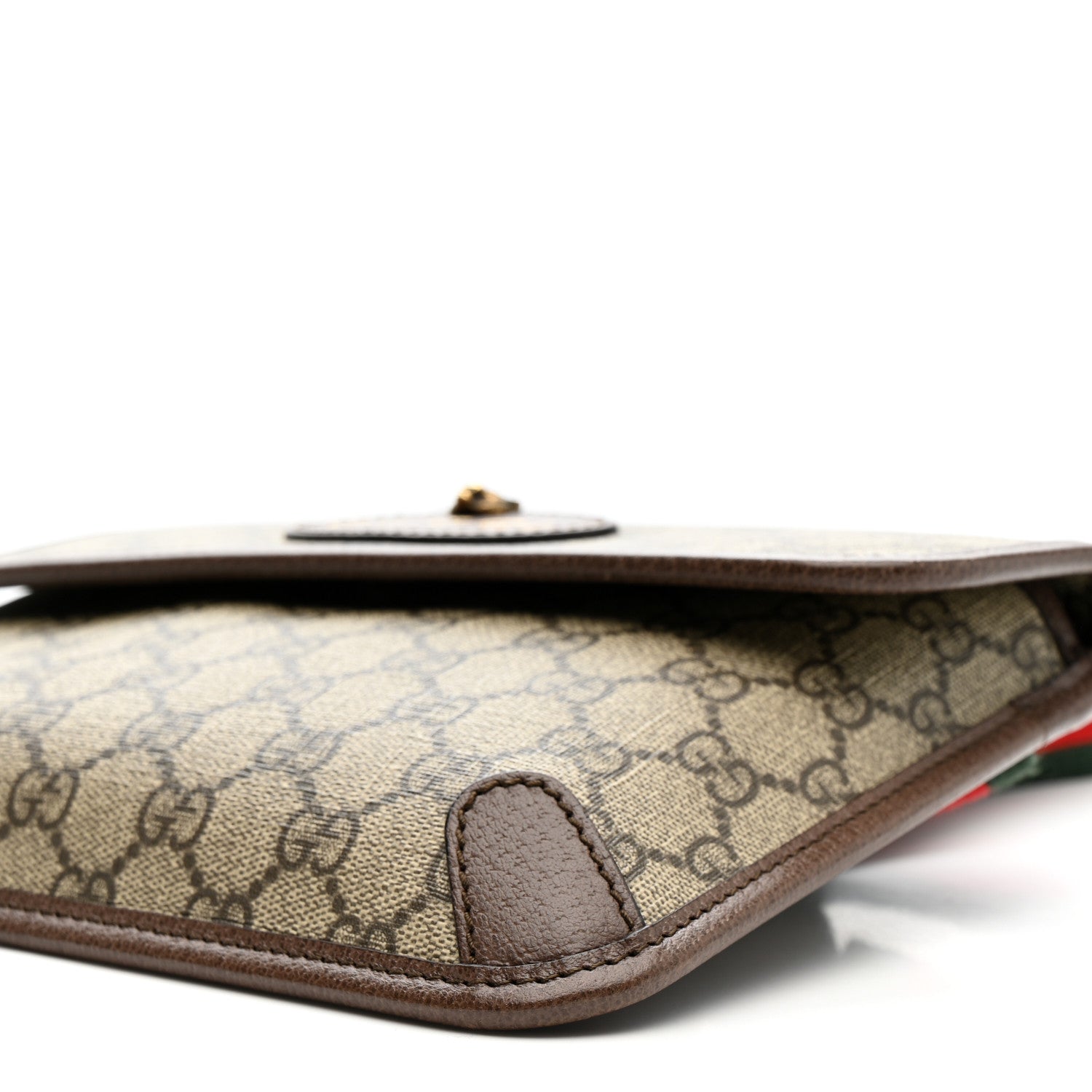 GG Supreme Monogram Neo Vintage Web Belt Bag Brown