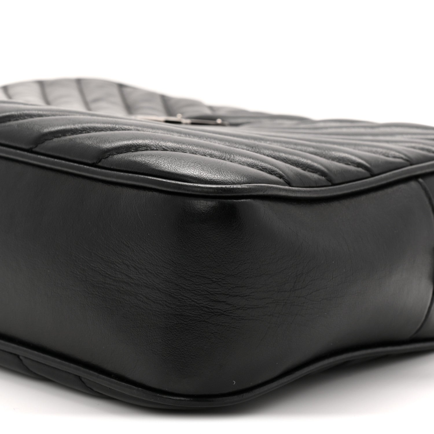 Calfskin Matelasse Monogram Lou Camera Bag Black