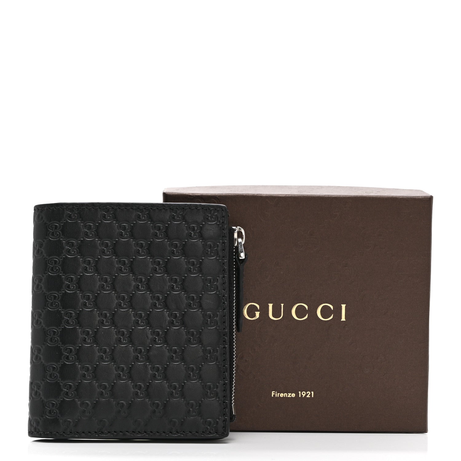 Microguccissima Snap Bi-Fold Wallet Black