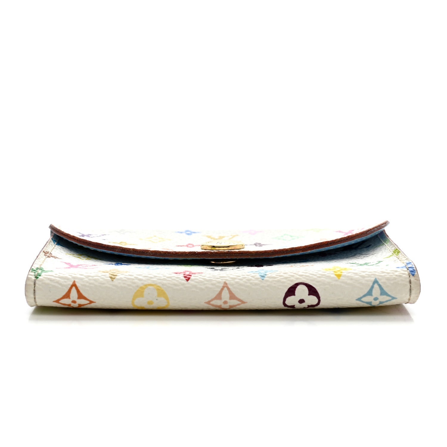 Monogram Multicolor Business Card Holder White Raisin