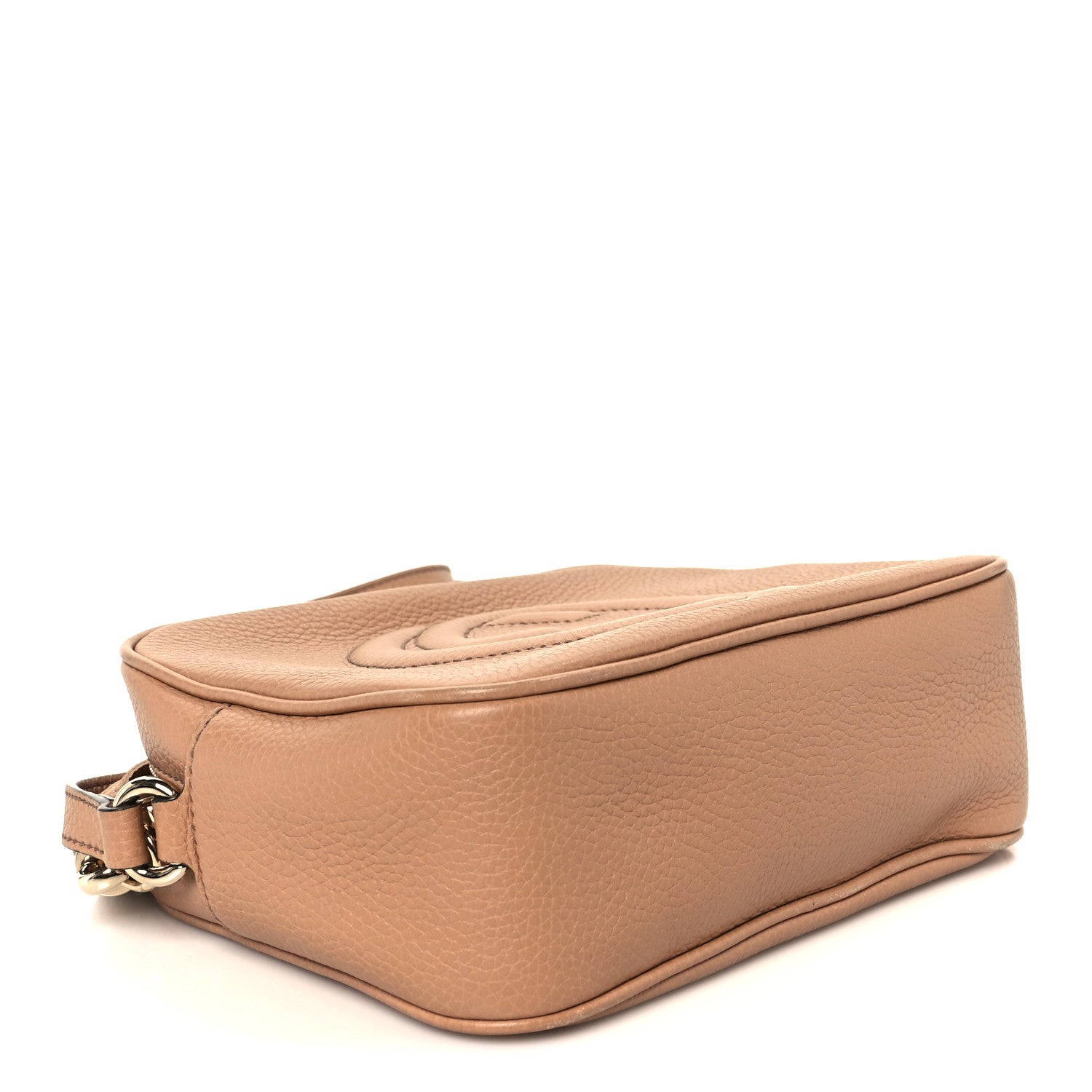 Pebbled Calfskin Small Soho Disco Bag Camelia