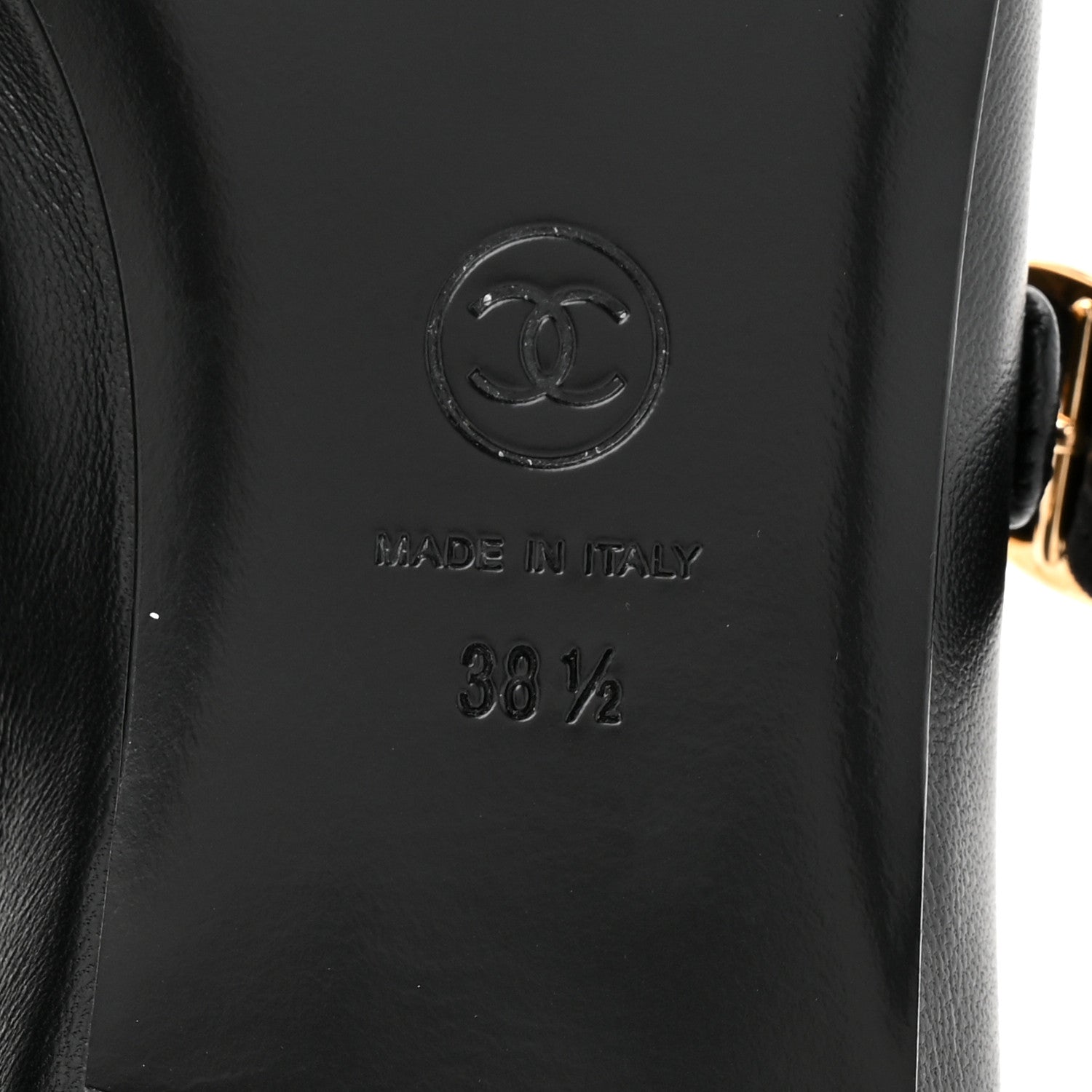 Lambskin Mary Jane Flats 38.5 Black