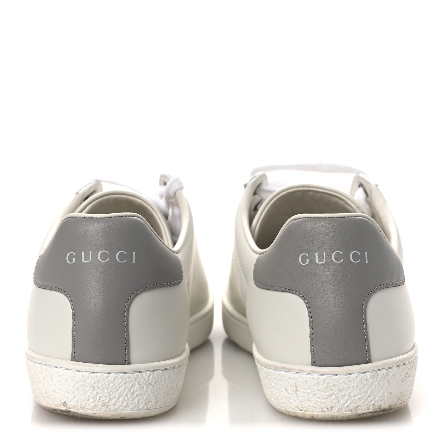 Calfskin Interlocking G Perforated Womens Ace Sneakers 39 White Grey Sky
