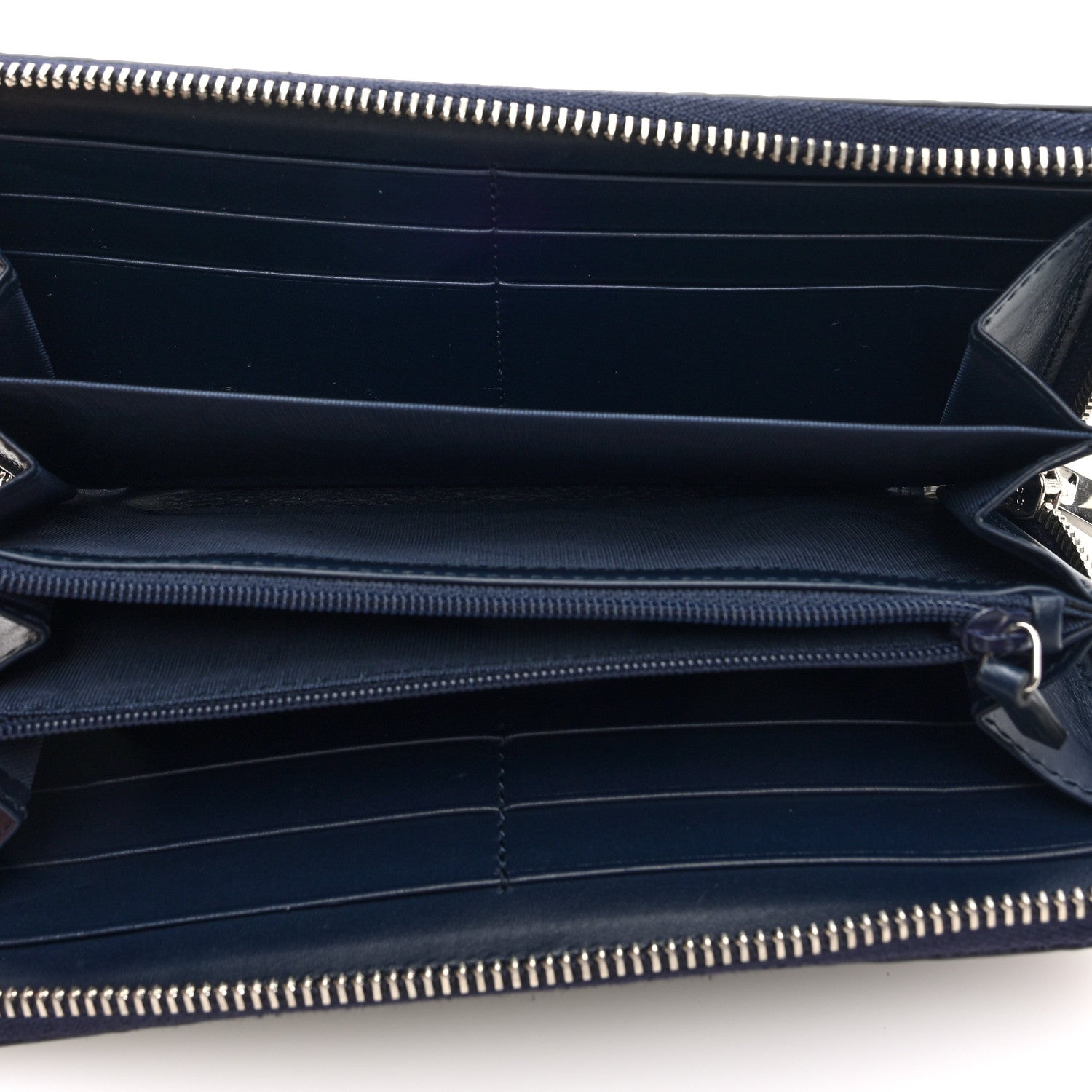 Guccissima Signature Dorian Zip Around Wallet Blue