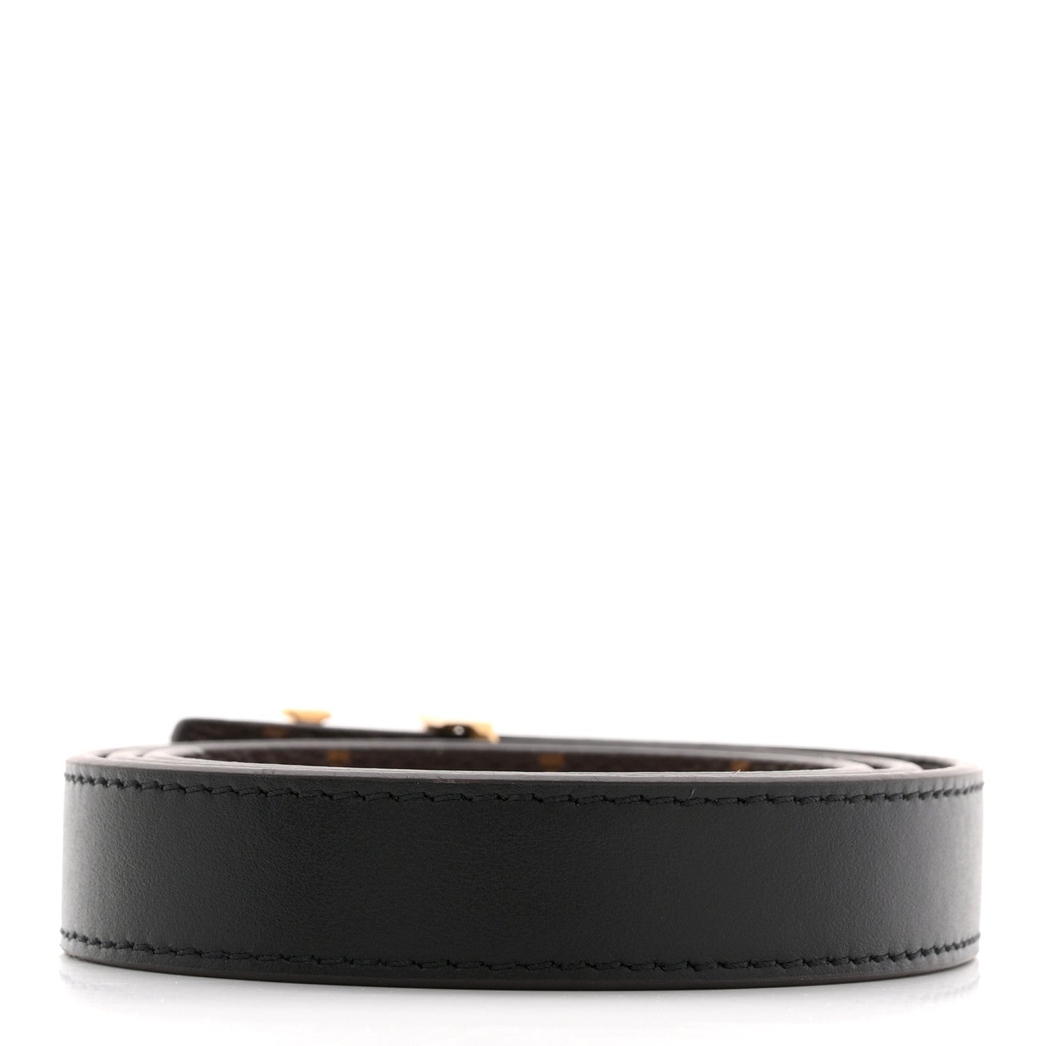 Calfskin Monogram 20mm LV Initiales Reversible Belt 65 26 Black