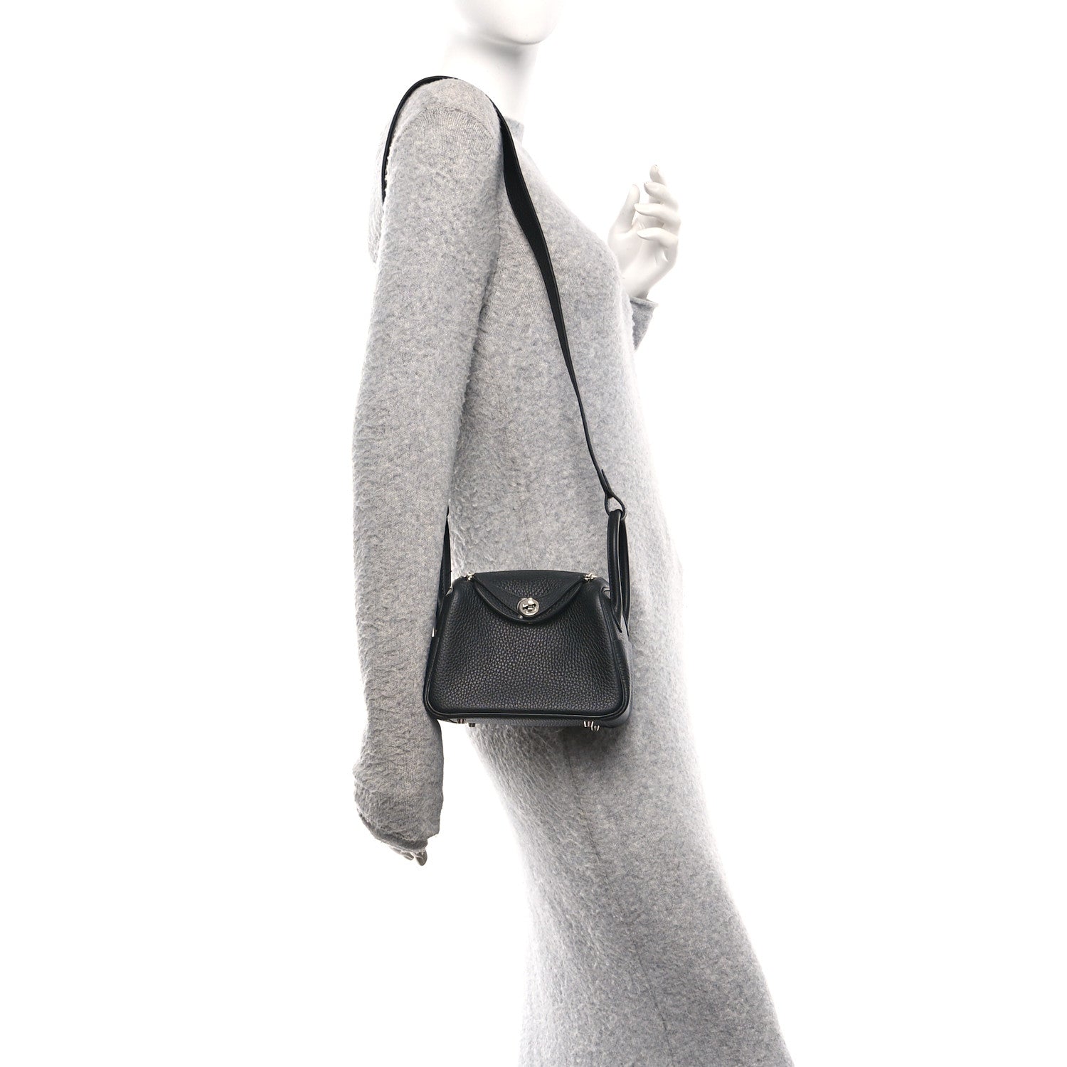 Taurillon Clemence Mini Lindy 20 Black